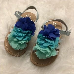 CHEROKEE Girls Toddler white & blue Sandals